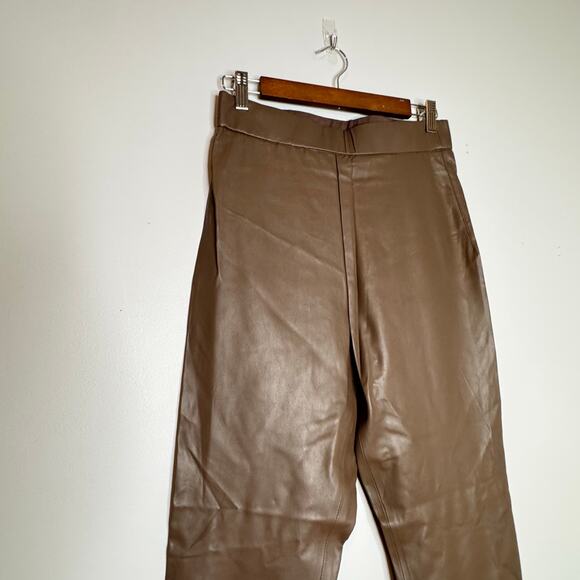Blank NYC You Matter Brown Faux Leather Pull-On Pants NWT Size 30 - Picture 4 of 9